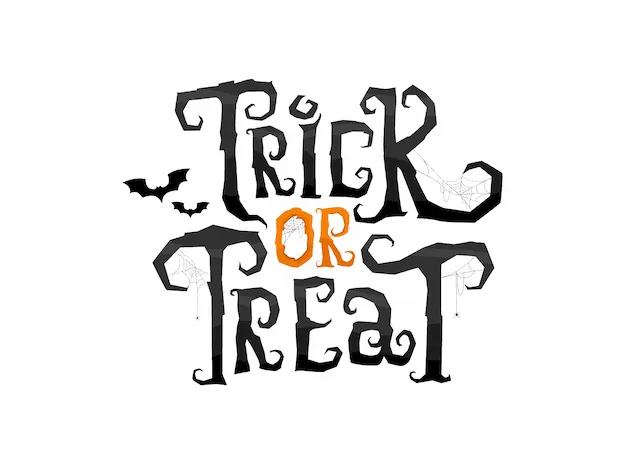 Trick Or Treat Halloween Typography Design