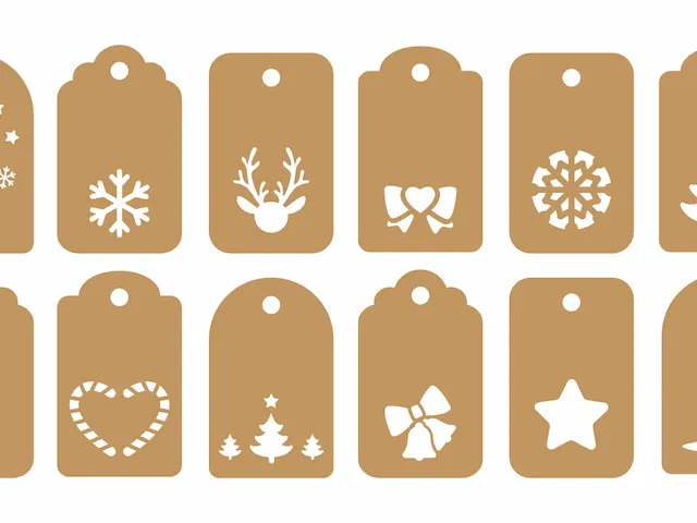 Christmas Holiday Gift Tag Template Set