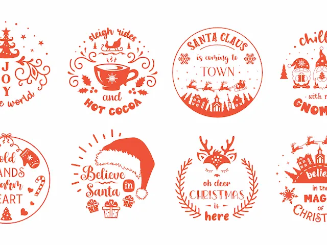 Christmas Holiday Greeting Ornament Collection