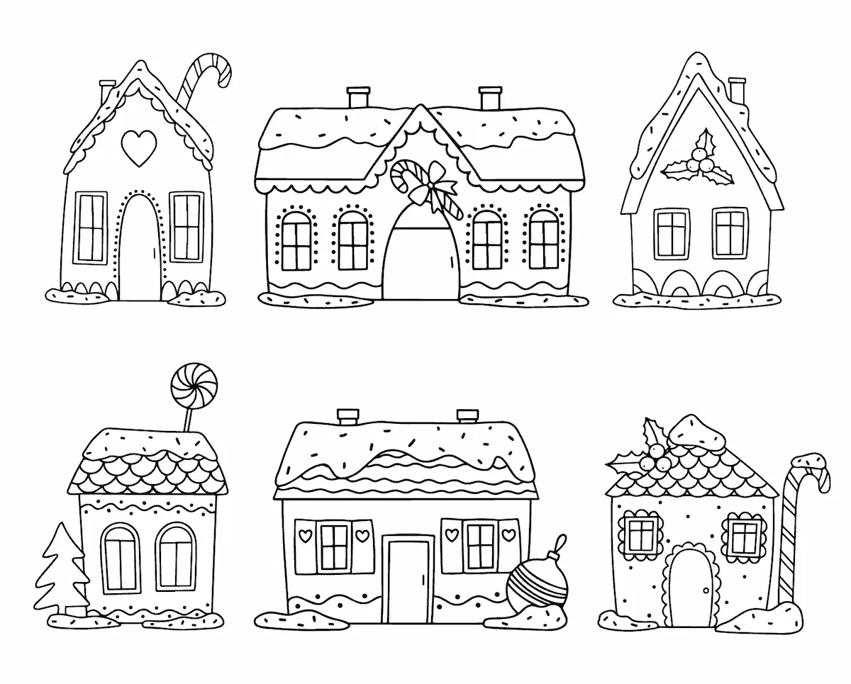 Laser cut and engrave Gingerbread House Collection With Holiday Motifs