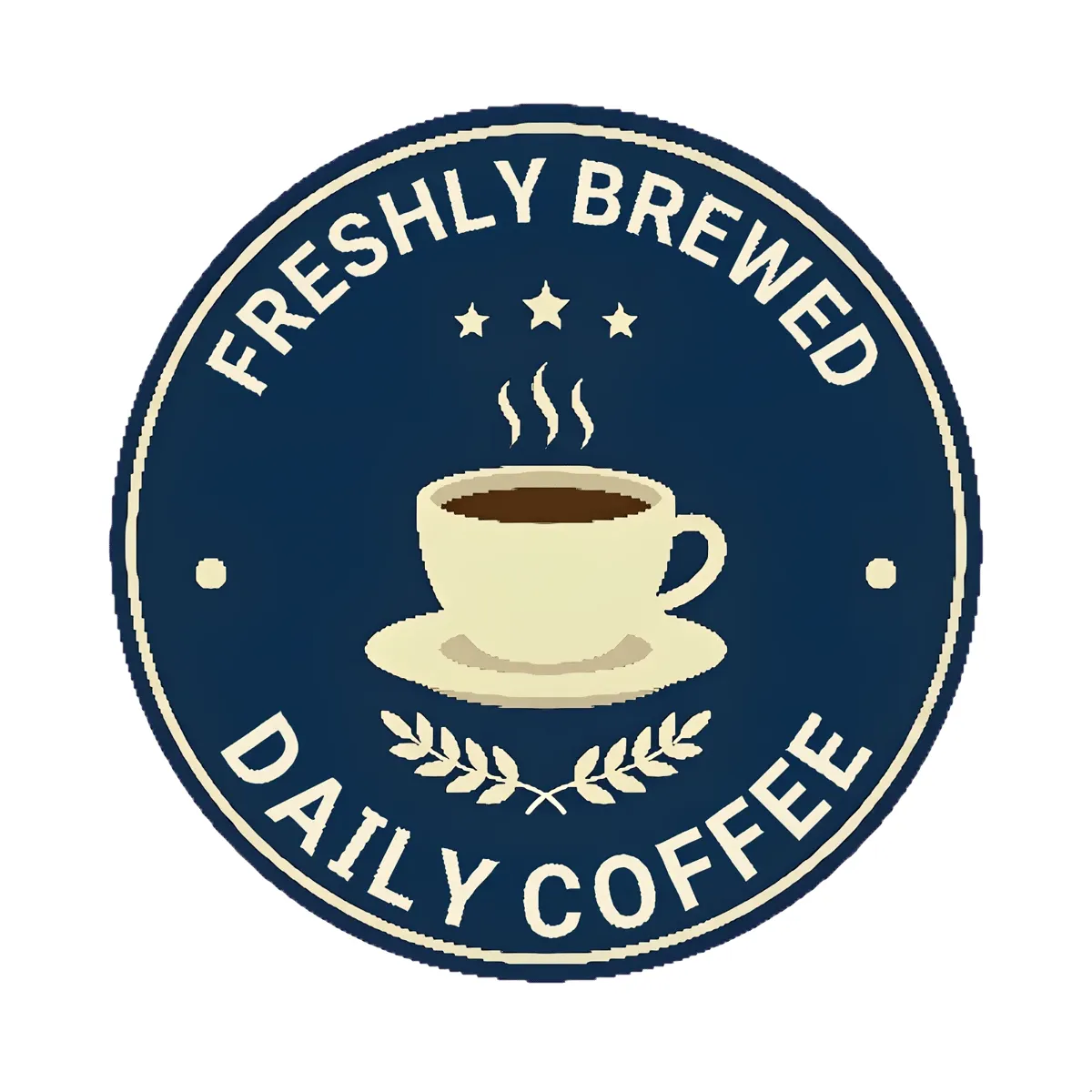 Laser cut and engrave Freshly Brewed Daily Coffee Badge