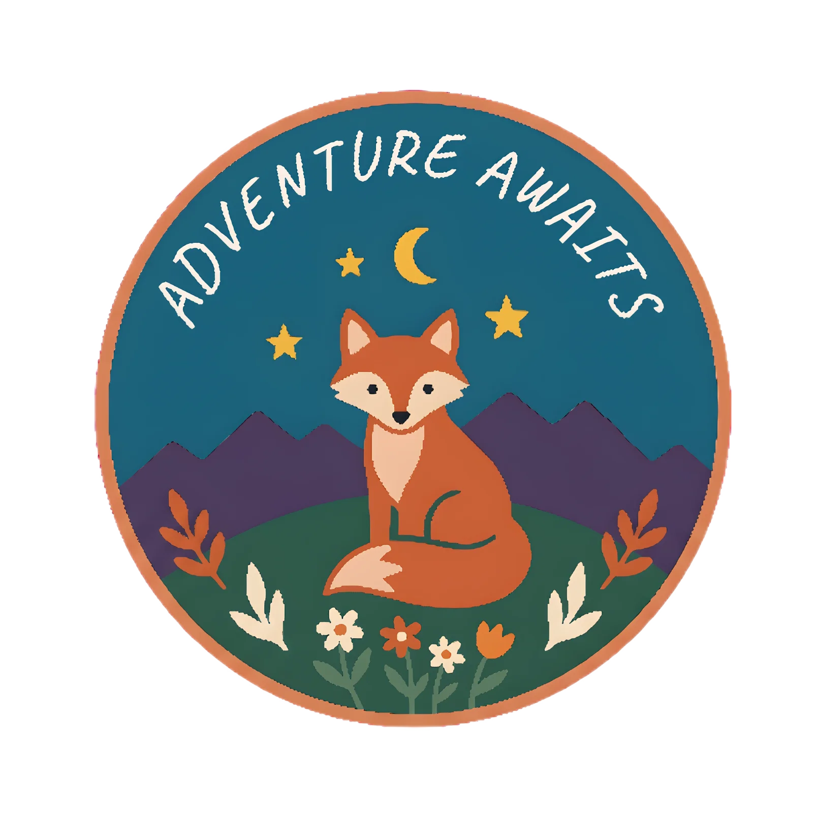 Adventure Awaits Fox Illustration