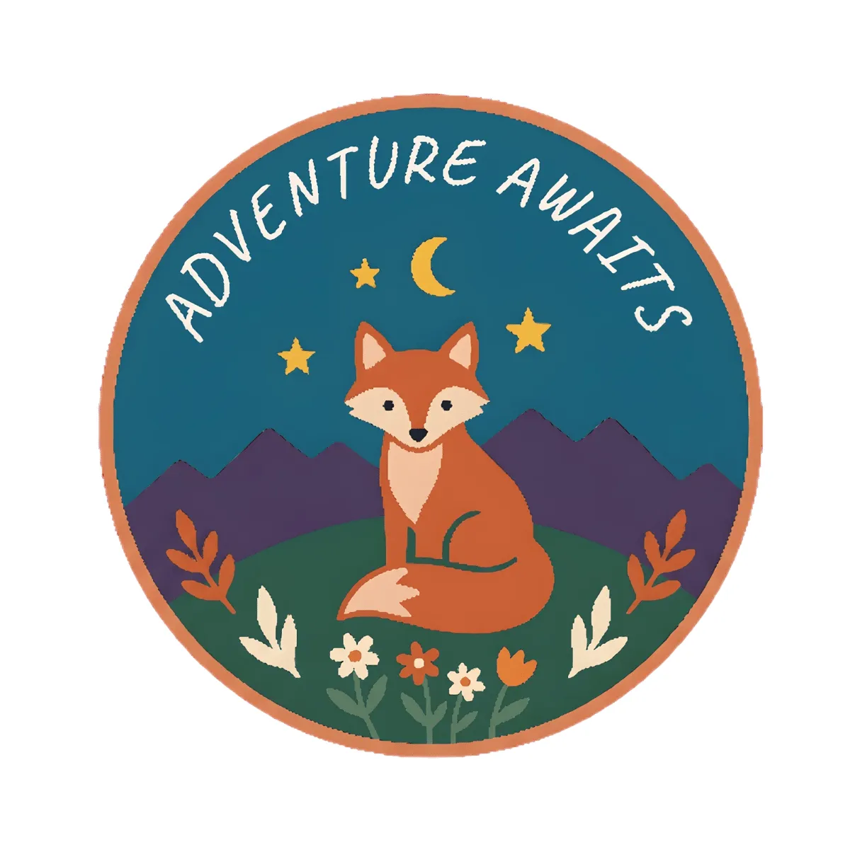 Laser cut and engrave Adventure Awaits Fox Illustration