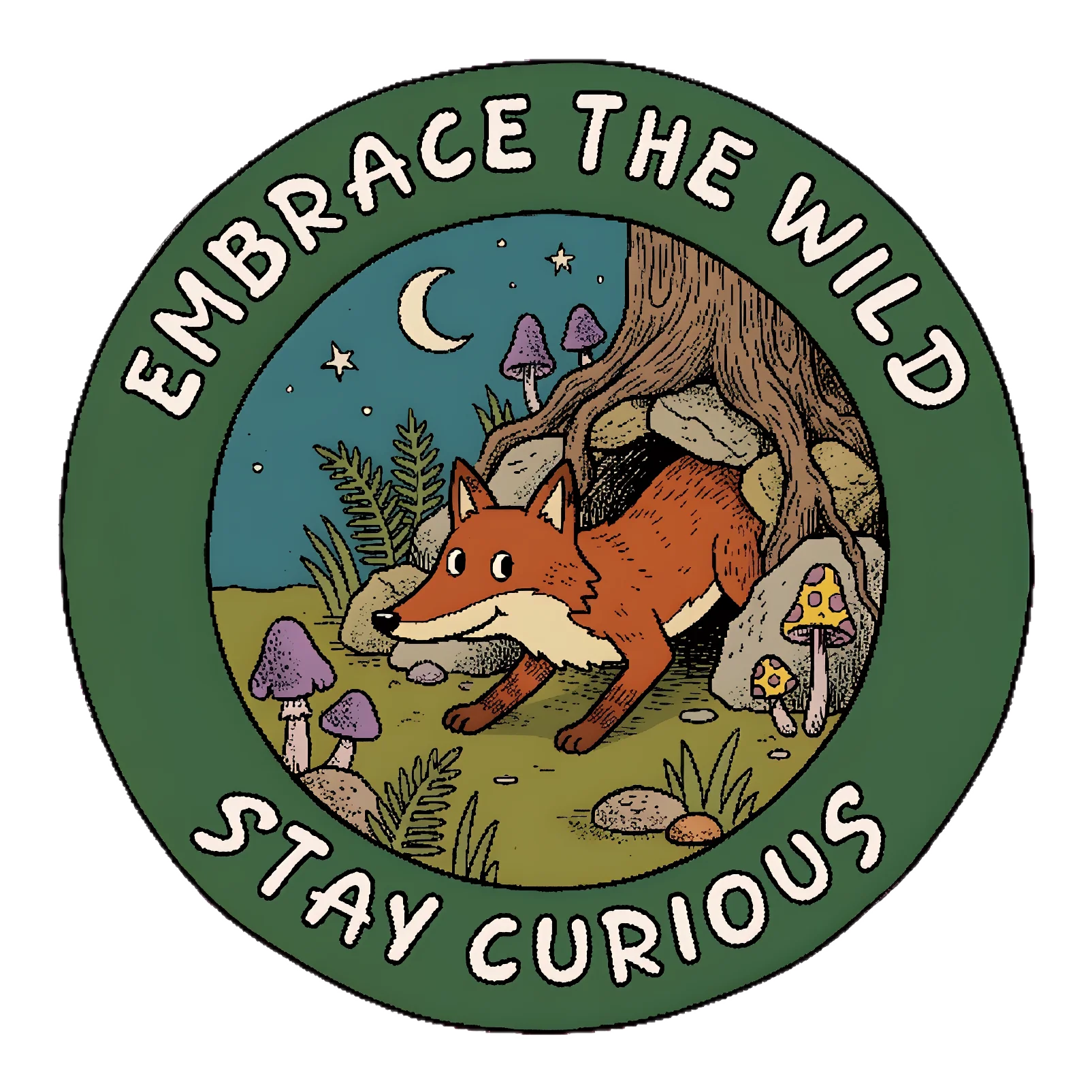 Fox In Forest Emblem
