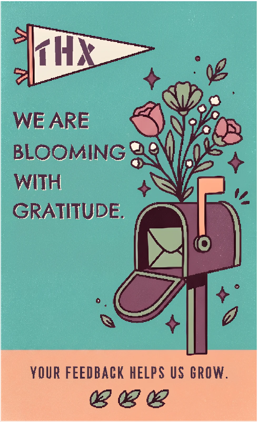 Blooming With Gratitude Mailbox Card