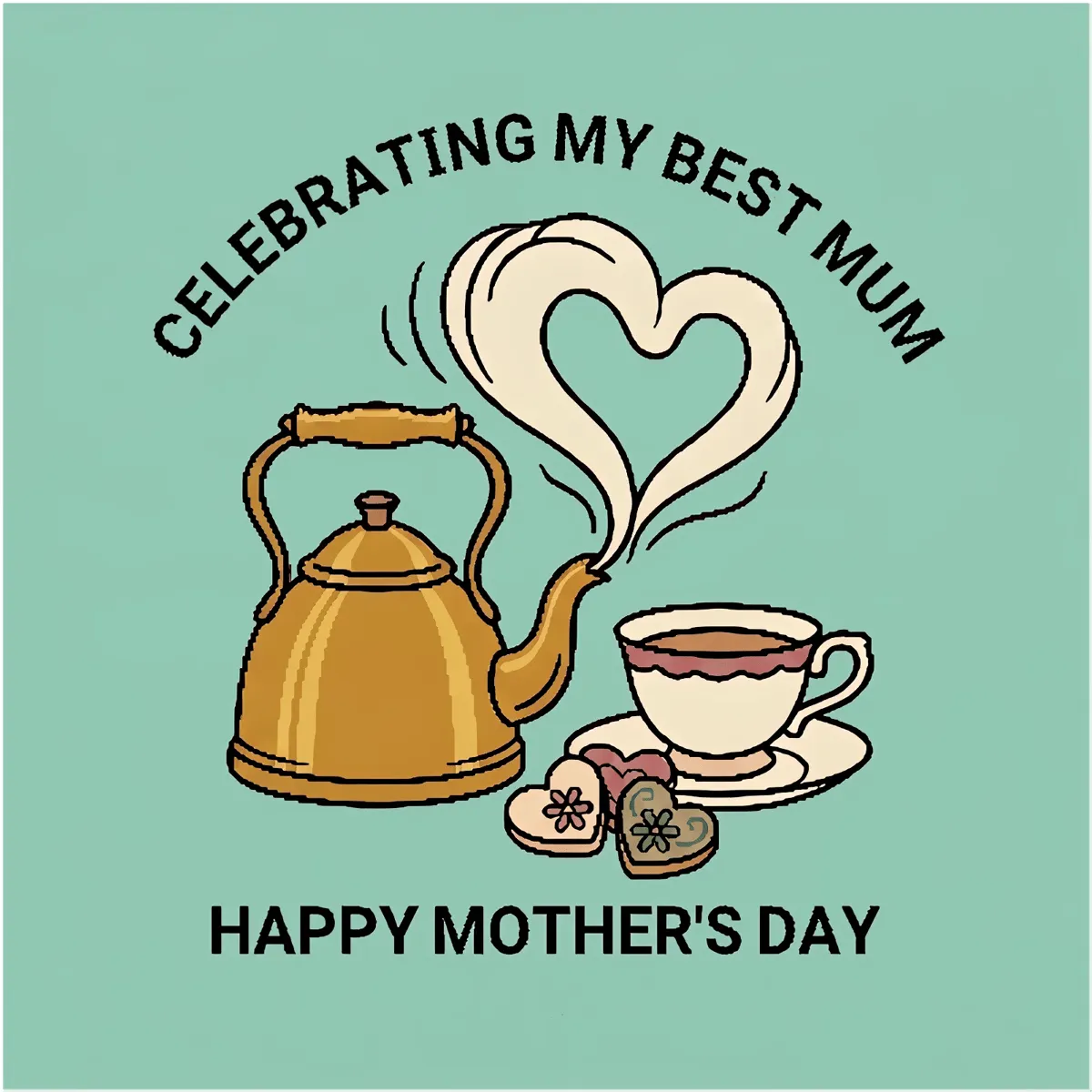 Laser cut and engrave Mother's Day Tea Party Celebration