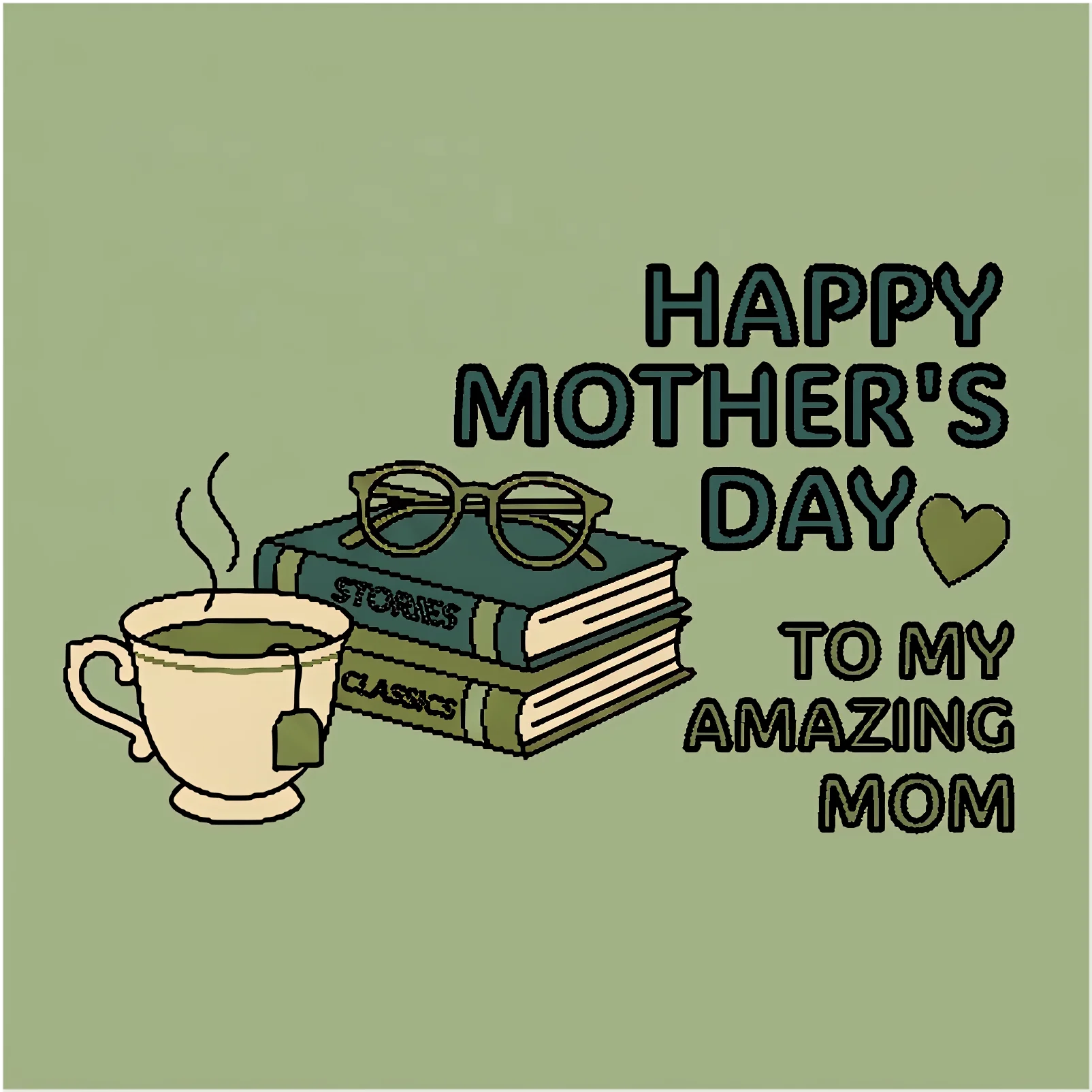 Mother's Day Tea And Book Greeting