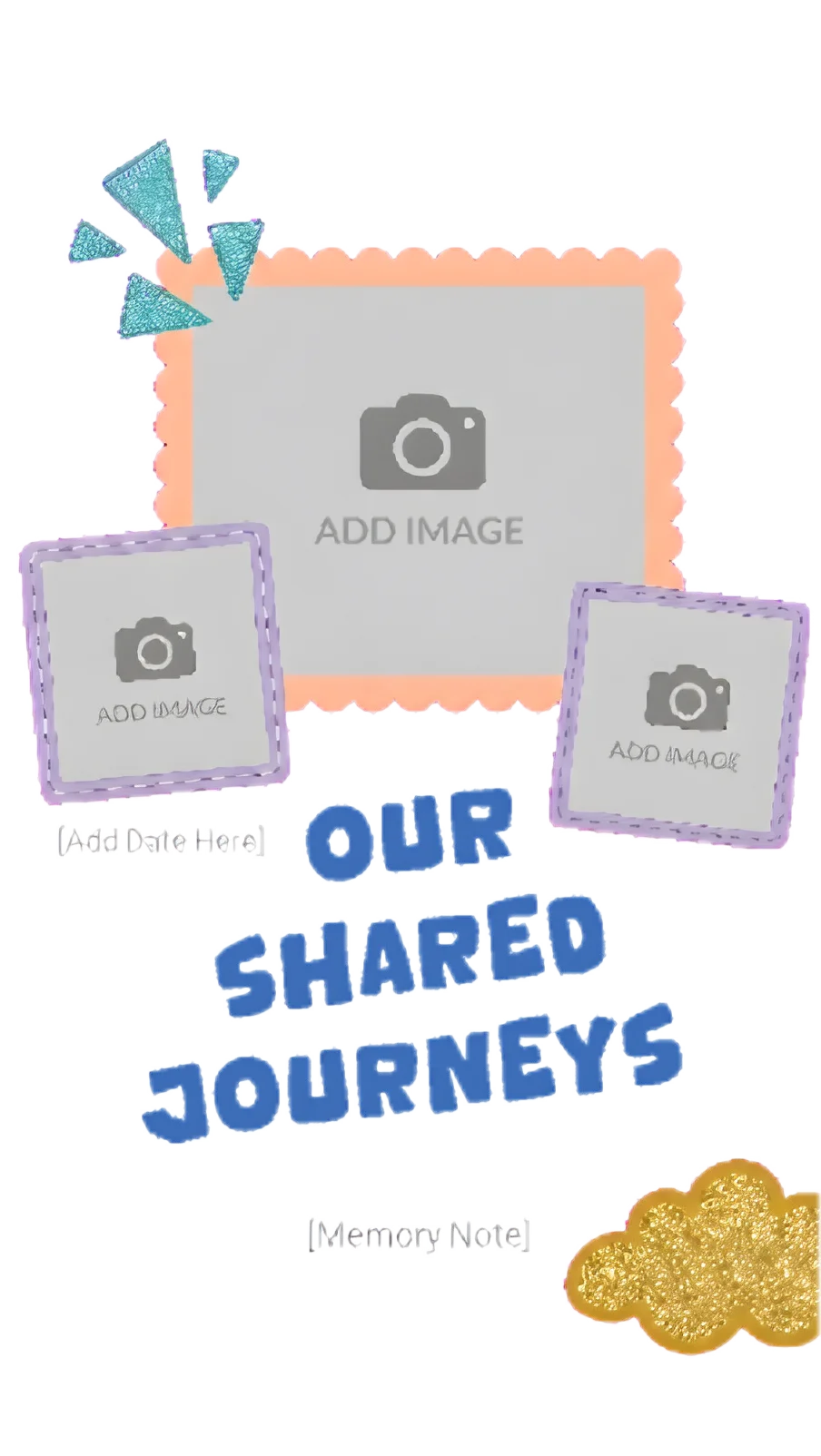 Laser cut and engrave Our Shared Journeys Photo Collage Frame