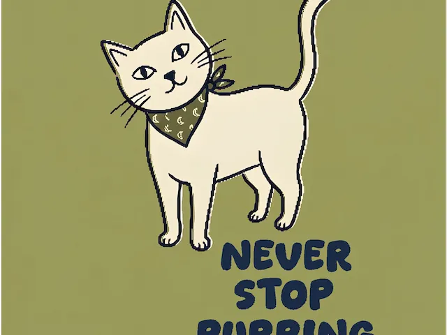 Cat With Bandana Illustration