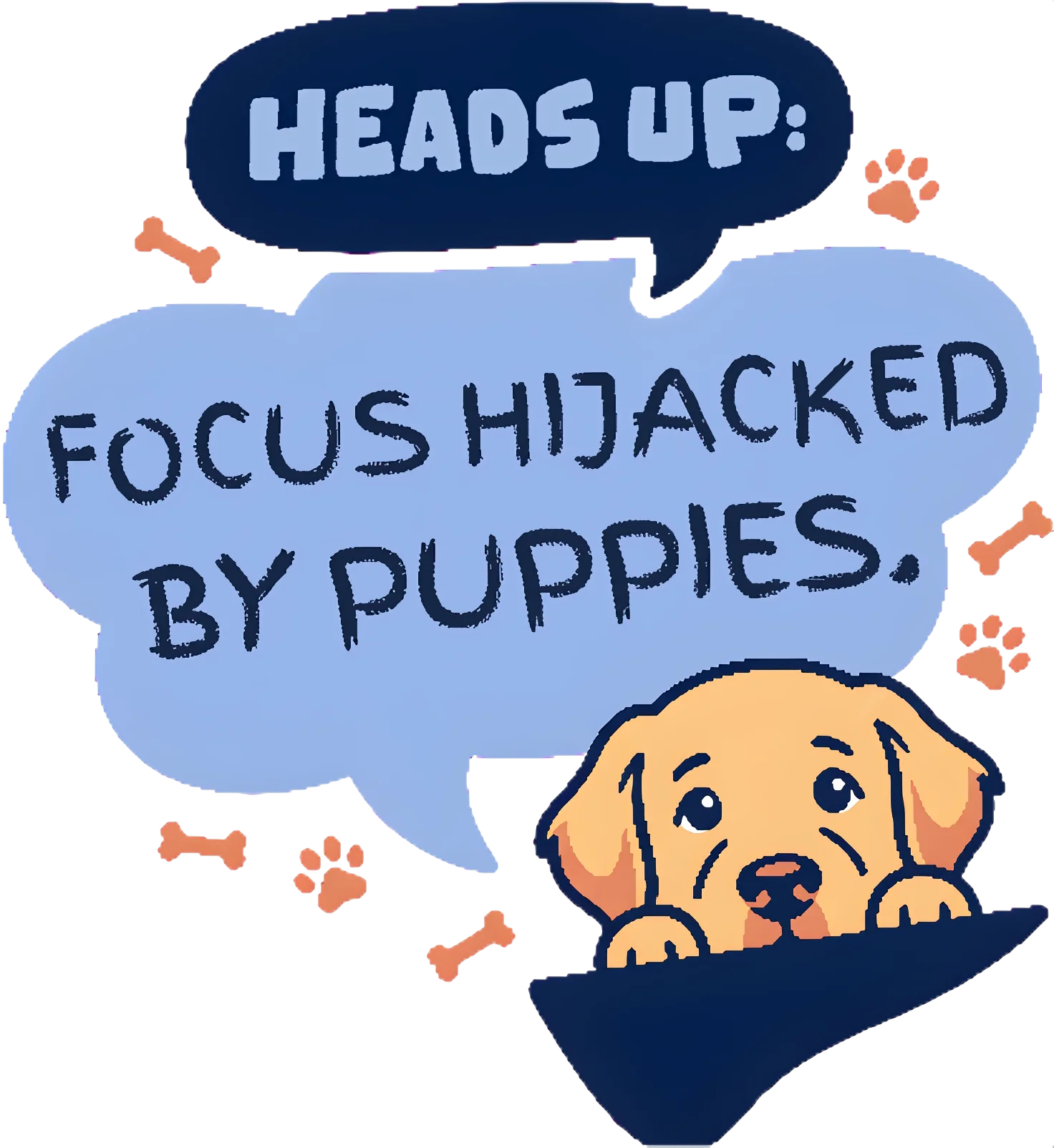 Puppy Focus Speech Bubble