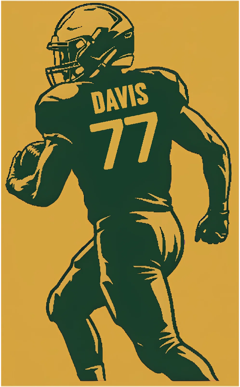 Customizable Football Player Silhouette