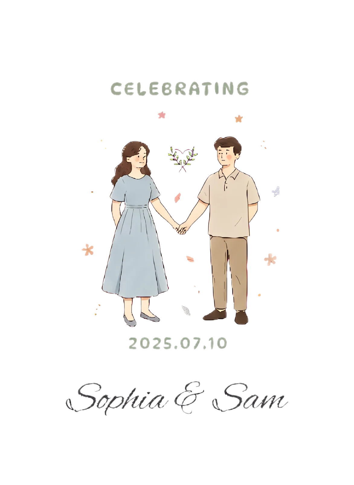 Couple Celebrating Wedding