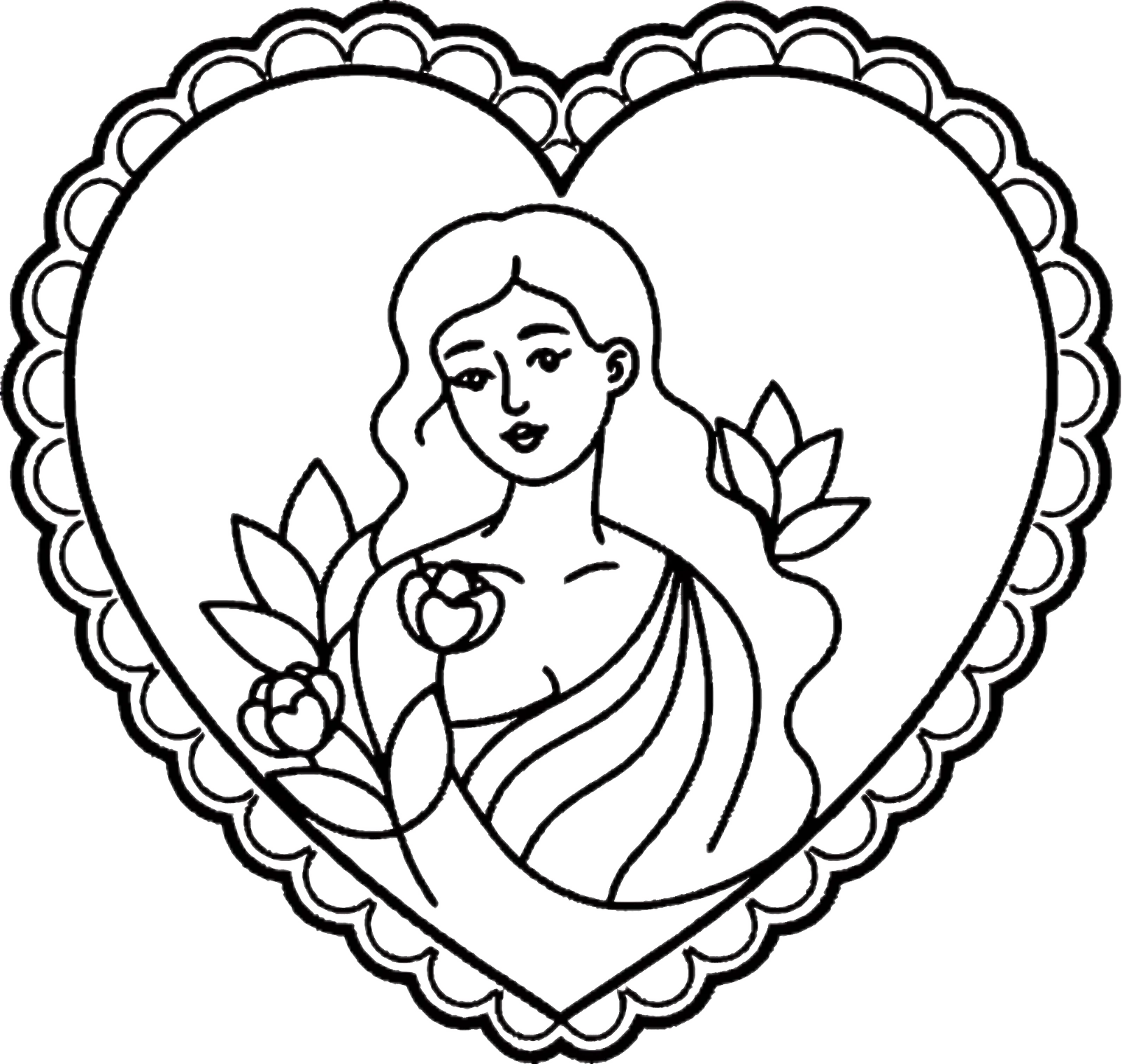 Geometric Heart Template